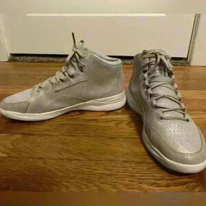 Under Armour Grey & Silver High Top Sneakers, Womens Size 9.5